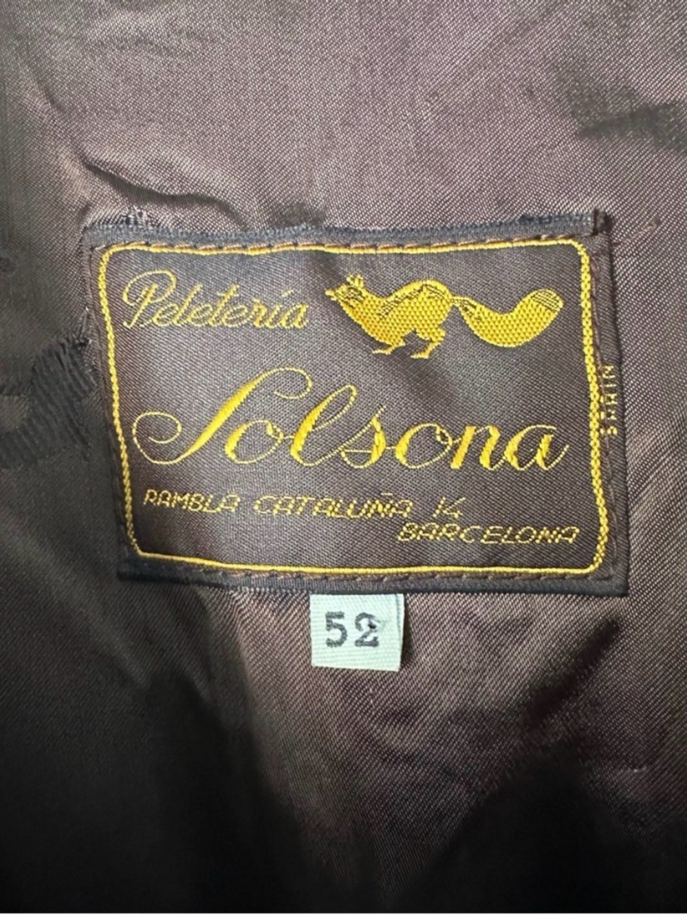 Vintage Solsona Brown Genuine Leather Long Coat 52 Y2K 90s Minimalist Mobwife - Picture 3 of 10